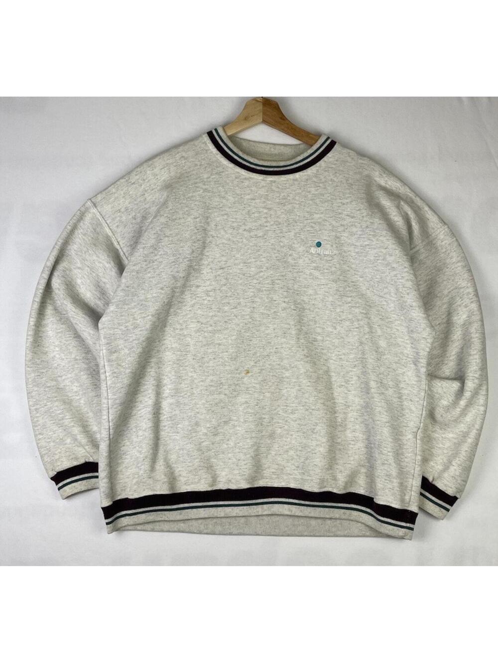 Vintage Swingster Heather Gray Adtranz rail company Sweatshirt Made in USA Sz XL